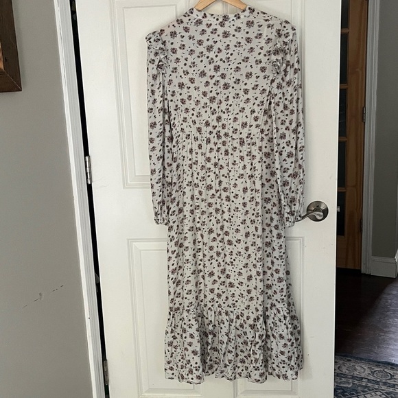 NWT The Drop Soft Pink Floral Pr Lined Midi tiered Dress - Size Small - Picture 12 of 12